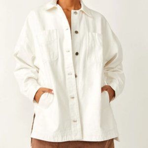 Free People White Madison City Jacket